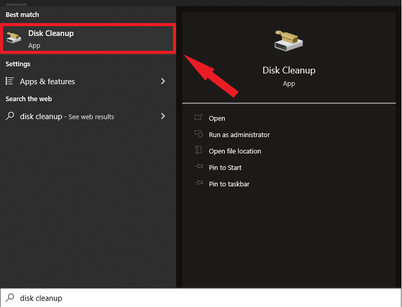 disk cleanup
